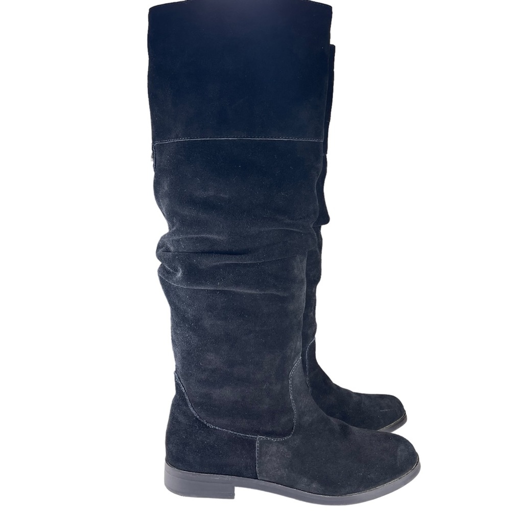 Steve Madden Black Suede Knee Boots Balen Womens Shoes Size 6.5